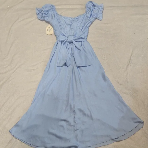 Altar'd State Light Blue Off-Shoulder Maxi Dress - Picture 8 of 8